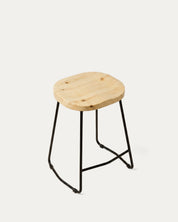 Piso bar Nara diagonal superior asiento madera pino metal Venhoouse Chile