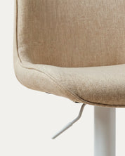 Piso bar Dorik beige arena perfil lateral ajustable acolchado Venhoouse Chile	