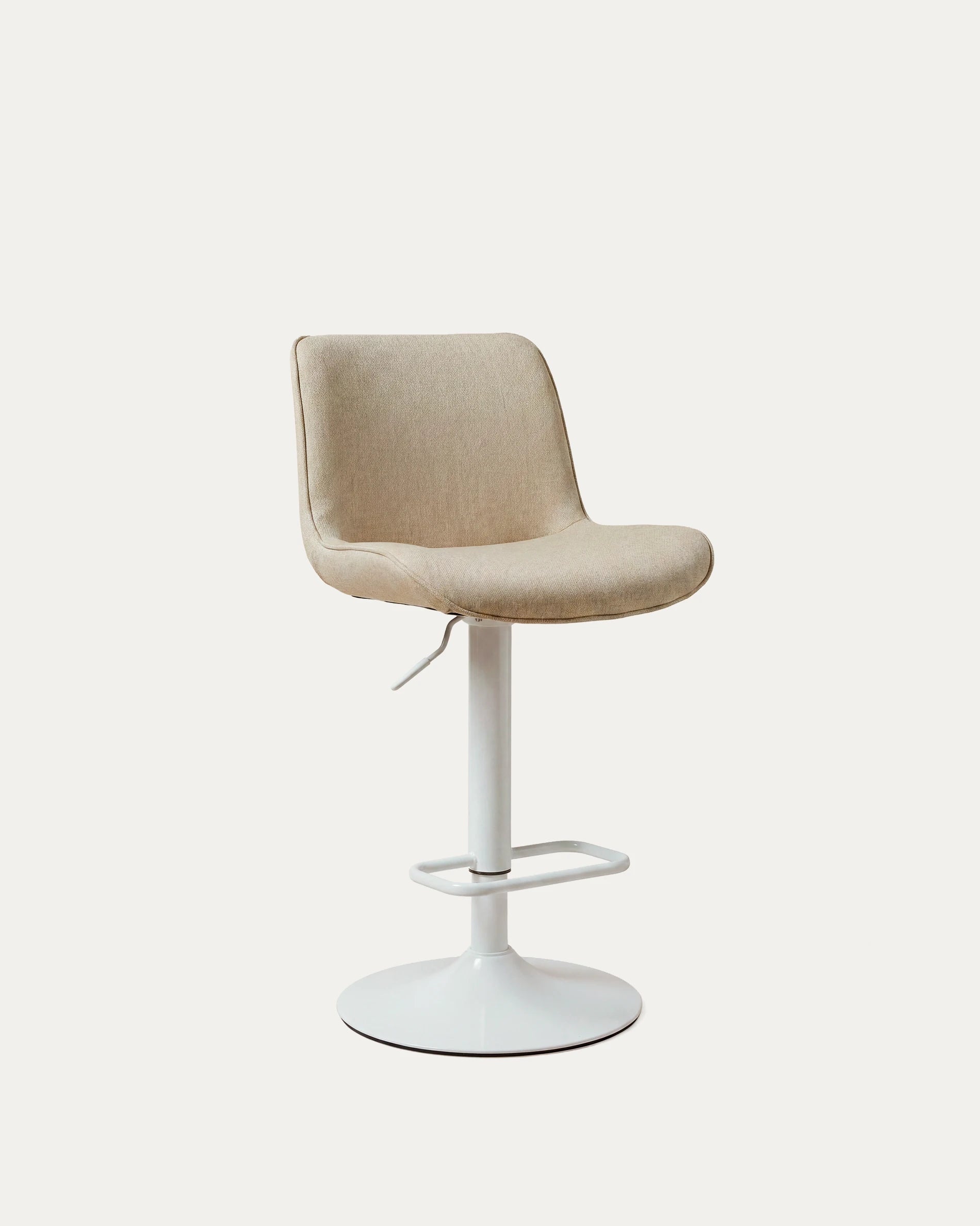 Piso bar Dorik beige arena acolchado ajustable poliéster metal diagonal Venhoouse Chile	