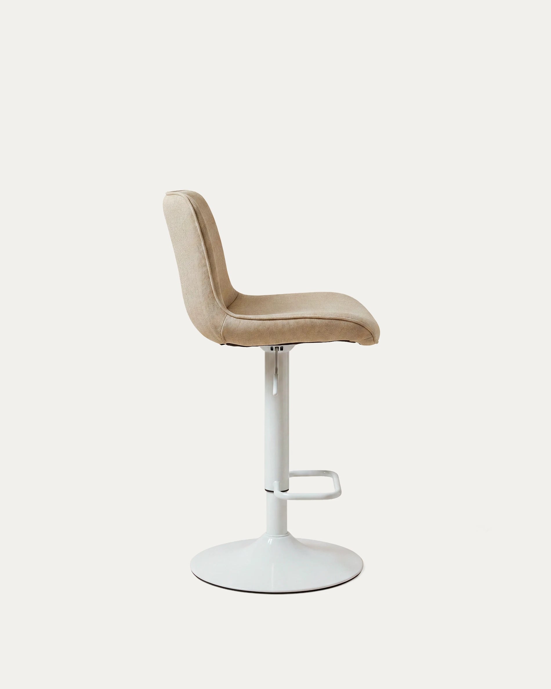 Piso bar Dorik beige arena perfil lateral ajustable acolchado Venhoouse Chile	