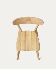 Silla Fresno comedor natural vista top view respaldo curvo madera Venhoouse Chile