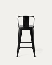 Taburete Tolix clásico negro vista trasera metal galvanizado Venhoouse Chile