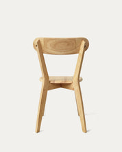 Silla Fresno comedor natural vista trasera respaldo madera curvo Venhoouse Chile