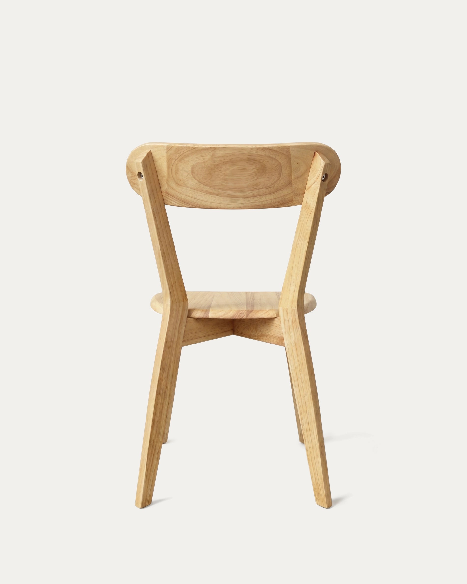 Silla Fresno comedor natural vista trasera respaldo madera curvo Venhoouse Chile