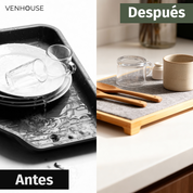 Tapete de piedra de secado rápido con base de bambú