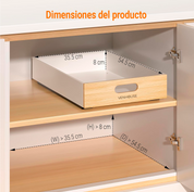 Pack 4 Organizadores Repisa Extraíble Cajones Despensa 35cm