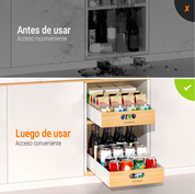 Organizador Repisa Extraíble Para Cajones Despensa 35cm
