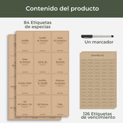 Set 210 Etiquetas Impermeables De Especies 5.5cmx4.5cm