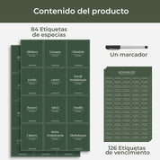 Set 210 Etiquetas Impermeables De Especies 5.5cmx4.5cm
