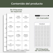 Set 210 Etiquetas Impermeables De Especies 5.5cmx4.5cm