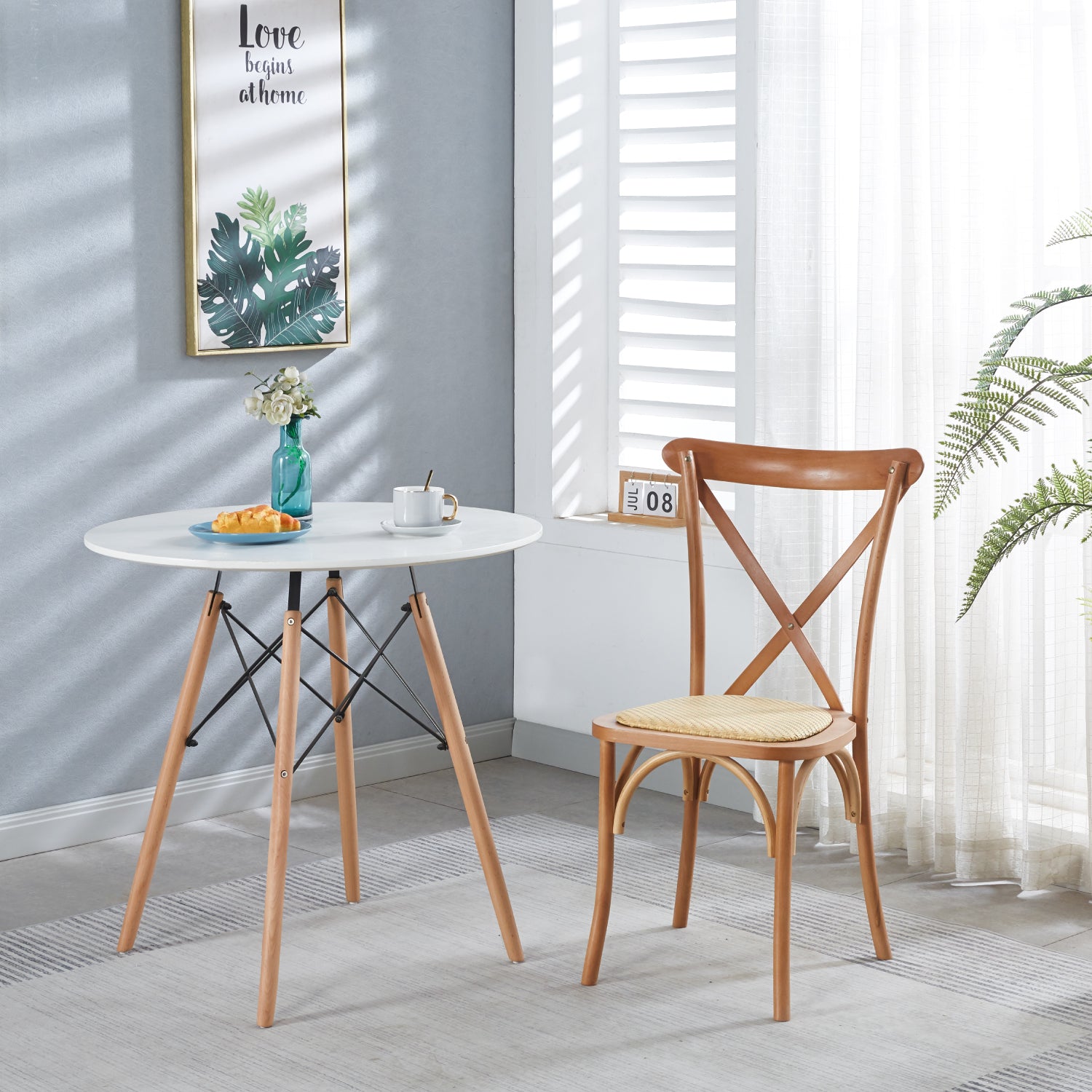 Silla Crossback Madera Natural