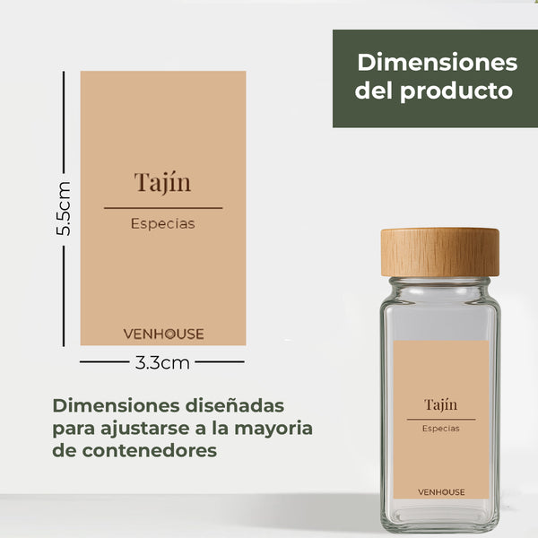 Etiquetas ESPECIERO 3.3×5.5 cm – Slim Vertical