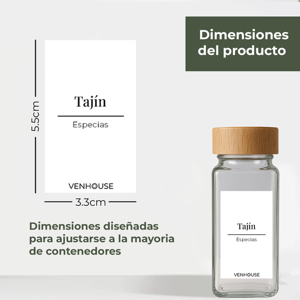 Etiquetas ESPECIERO 3.3×5.5 cm – Slim Vertical