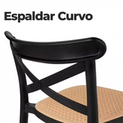 Taburete Crossback Danubio 66cm Piso Bar O Terraza Apilable
