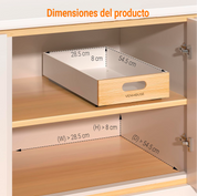 Pack 4 Organizadores Repisa Extraíble Cajones Despensa 28cm