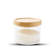 Frasco Contenedor Tarro Hermético Vidrio Tapa Bambú 500ml