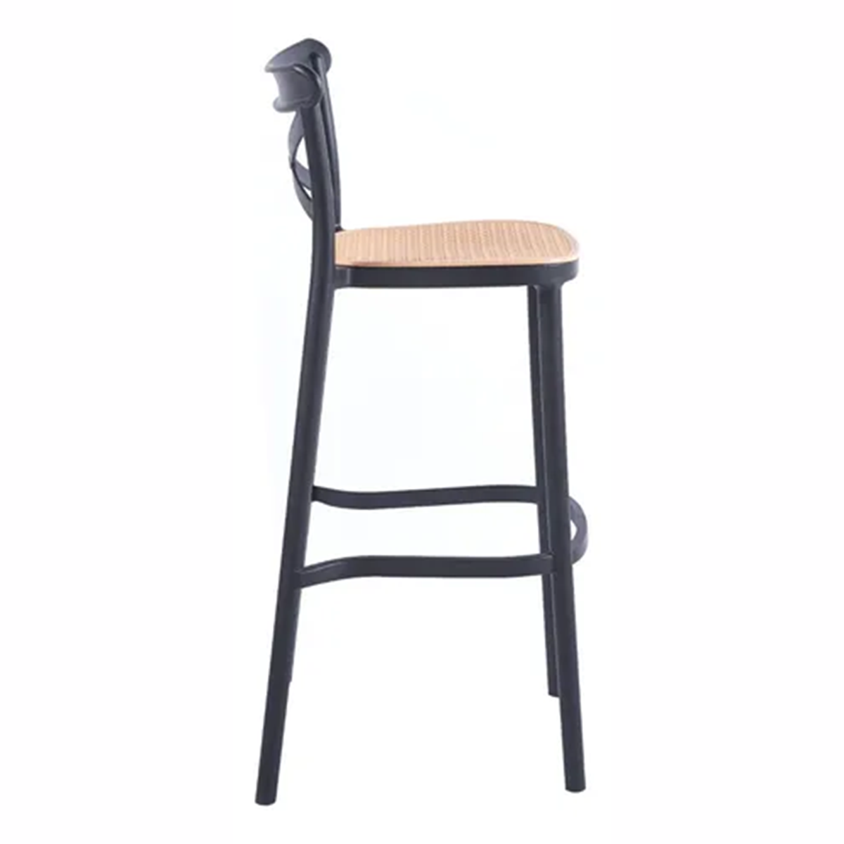 Taburete Crossback Danubio 66cm Piso Bar O Terraza Apilable