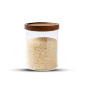 Frasco Contenedor Tarro Hermético Vidrio Tapa Acacia 800ml