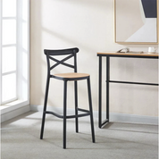 Taburete Crossback Danubio 66cm Piso Bar O Terraza Apilable