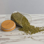 Set 3 Contenedores Herméticos Vidrio Cocina Despensa Bambú