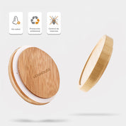 Frasco Contenedor Tarro Hermético Vidrio Tapa Bambú 800ml