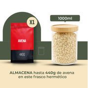 Frasco Contenedor Tarro Hermético Vidrio Tapa Bambú 1000ml