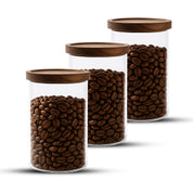 Frasco Contenedor Tarro Hermético Vidrio Tapa Acacia 1000ml