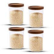 Frasco Contenedor Tarro Hermético Vidrio Tapa Acacia 800ml