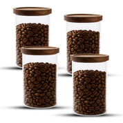 Frasco Contenedor Tarro Hermético Vidrio Tapa Acacia 1000ml