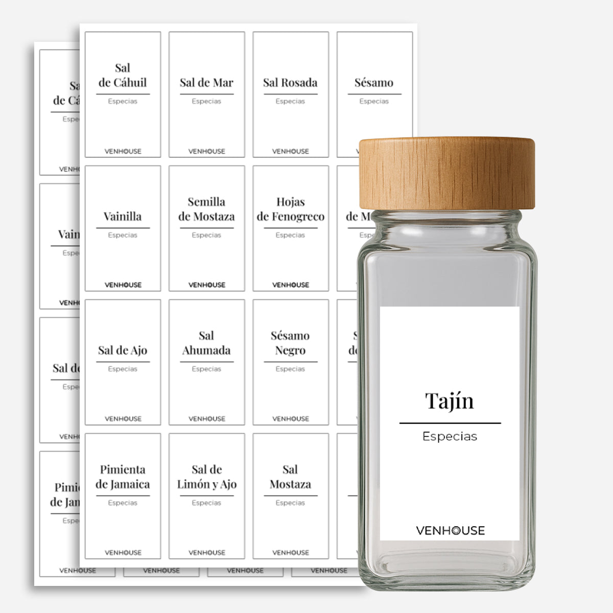 Etiquetas ESPECIERO 3.3×5.5 cm – Slim Vertical