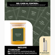 Set 15 Especieros De Vidrio Rack Extensible De Bambú